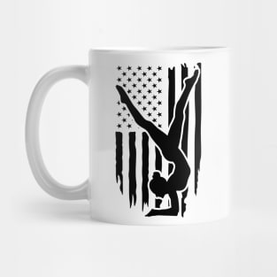 USA American Flag Gymnastics T-Shirt Mug